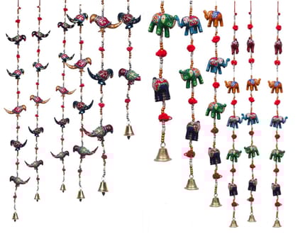 DreamKraft Paper Mache Door Hangings (96 cm, Multicolor)- Set of 4