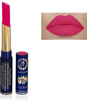 Colors Queen Queen Lips Matte Lipstick Waterproof Smooth Application with Magic Lip Balm (Pack of 2)