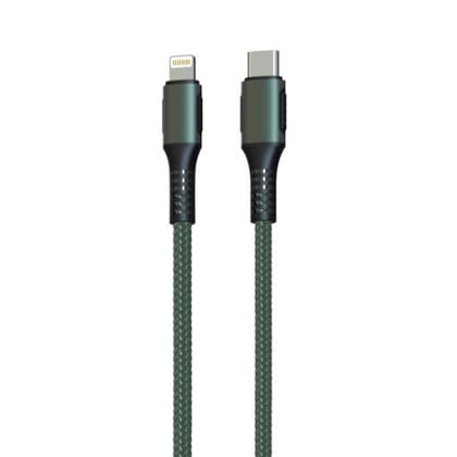 Portronics Konnect CL 20W POR1067 TypeC to 8 Pin USB 1.2M Cable (Green)