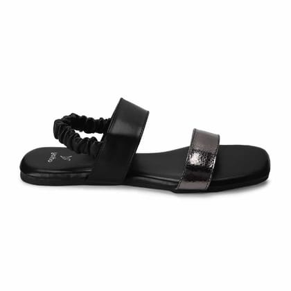 Bliss Backstrap Flat Sandal-Classic Black / 4