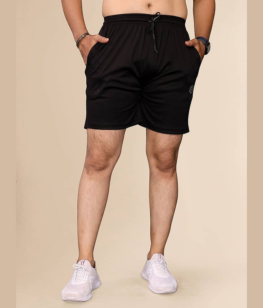 Kashvi Black Lycra Men's Shorts ( Pack of 1 )