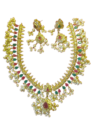 Sparkling CZ Necklace and Earring Set Rhinestone Jewelry Set