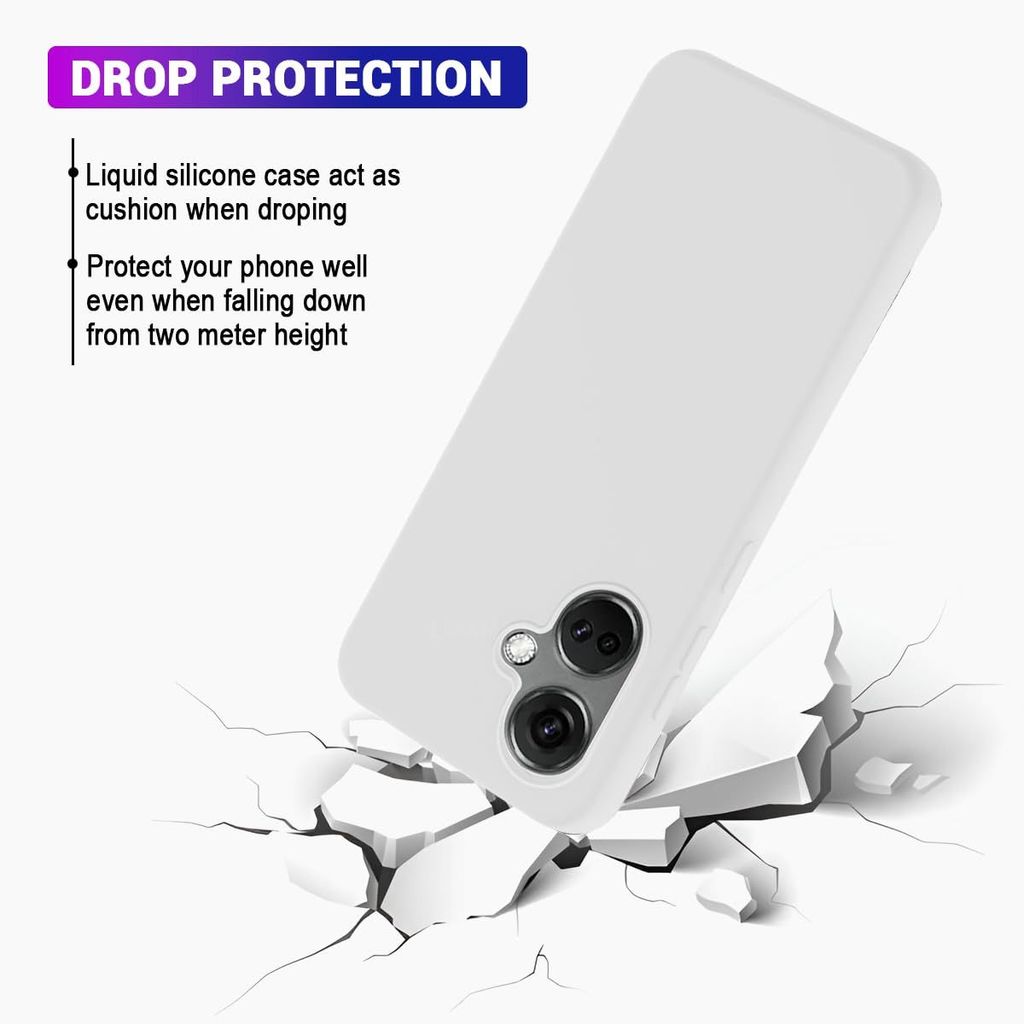 LIRAMARK Liquid Silicone Soft Back Cover Case for Oneplus Nord 3 5G