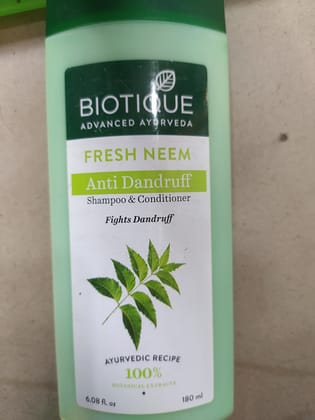 biotique fresh neem anti dandruff shampoo & conditioner