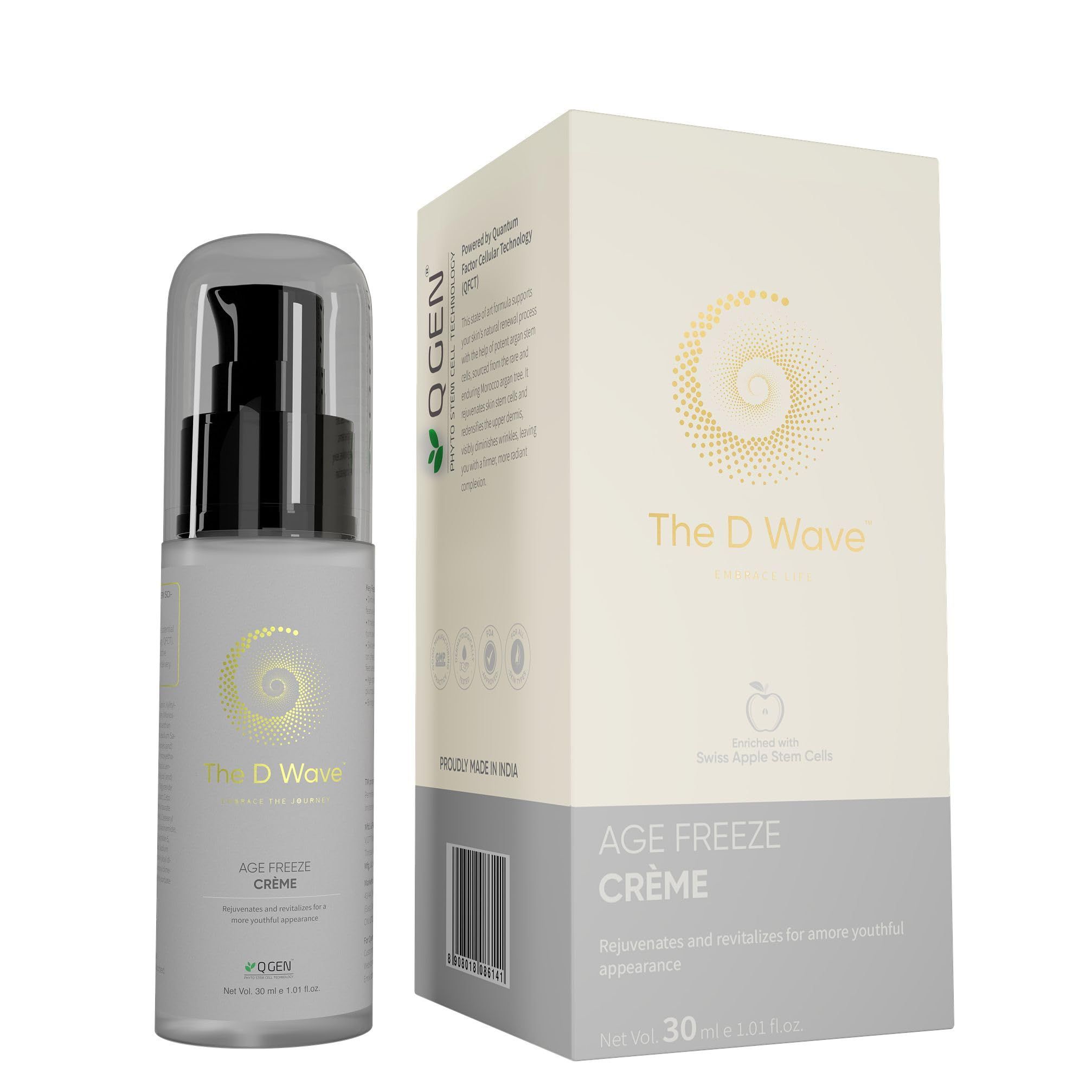 The D Wave Age Freeze Creme- 30 ML | Younger-Looking Skin, Flawless Complexion Cream| Anti-Aging for Wrinkle Reduction Hydrate, Nourish & Reduce Wrinkles