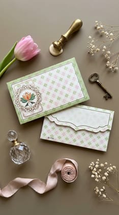 The Lotus Medallion Envelope – Traditional Festive Money Envelope for Shagun & Celebrations