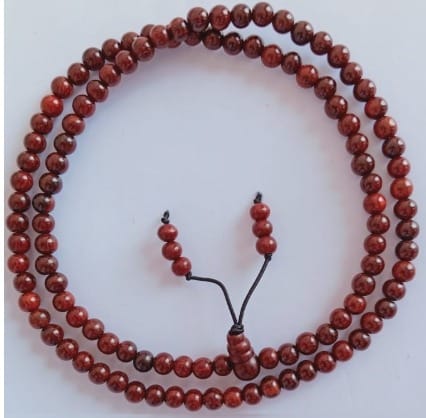 6 MM Red Sandal Jap Mala