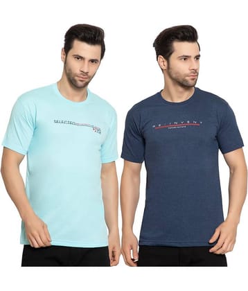Zeffit - Cotton Blend Regular Fit Multicolor Men's Sports T-Shirt ( Pack of 2 )
