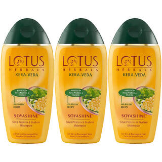 Lotus Herbals KeraVeda Soyashine Soya Protein  Brahmi Shampoo  Preservative Free Shampoo  200Ml ( Pack Of 3)
