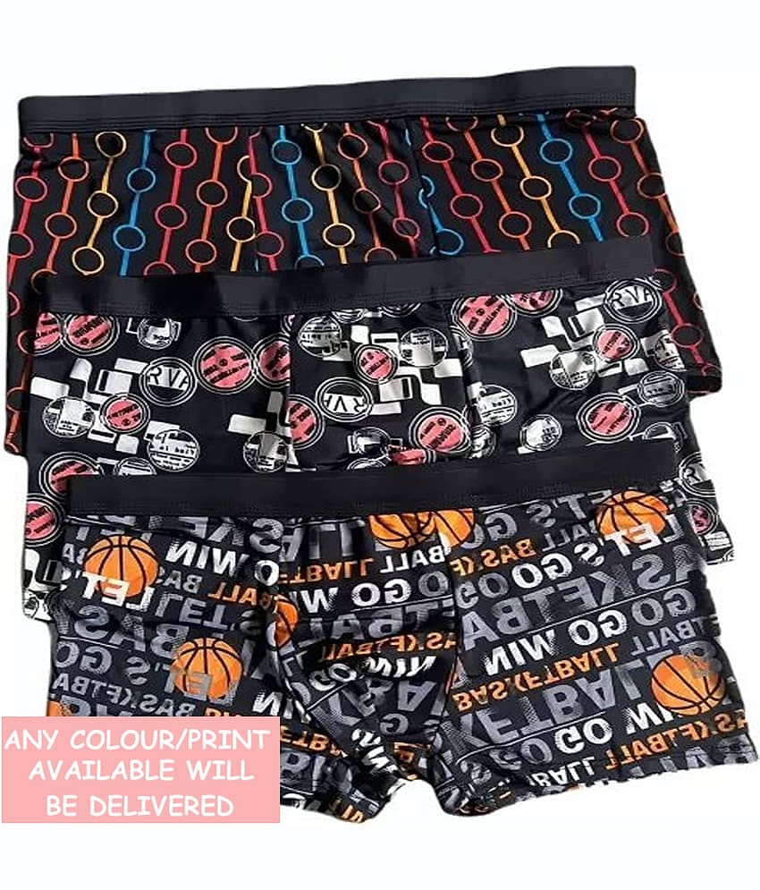 CAVENDRES Pack of 3 Nylon Trunks For Men's ( Multicolor1 )