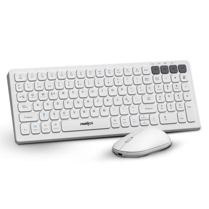Frontech wireless keyboard & mouse combo | 2.4 Ghz |Transmission with built-in rechargeable battery |Multi-Device connection ( FT-1602A )