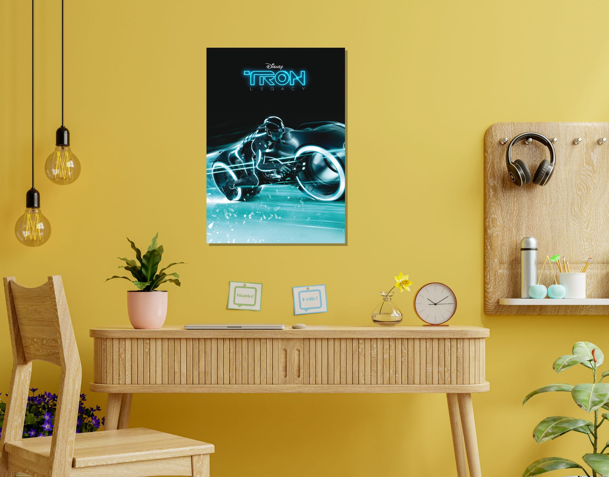 "TRON LEGACY : LEVEL 1"- Shiny & Sturdy Metallic Poster  Art That Pops & Sticks (Literally!)-A3