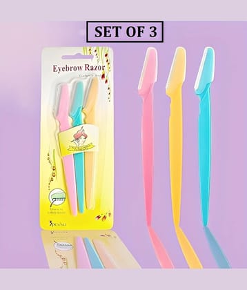 Tinkle Eyebrow or Face Hair Removal Safety Razors Trimmer Shaper Shaver Cosmetics (3 pcs)