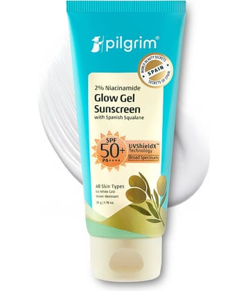 Pilgrim 2% Niacinamide Glow Sunscreen Spf 50 Pa+++ Sunscreen,For All Skin Type,50 G (pack Of 1)
