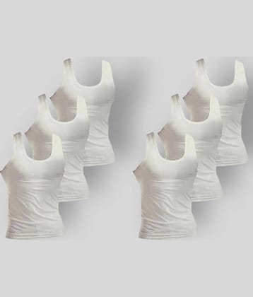 Rupa - White Cotton Men's Vest ( Pack of 6 )