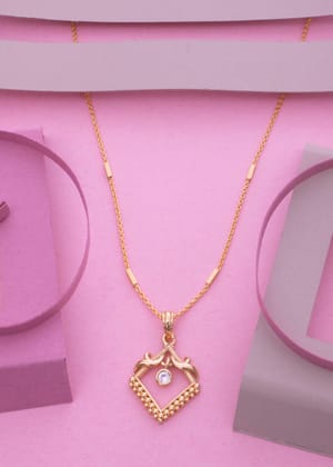 Designer Two Line Gold Plated Mangalsutra Chain For Women and Girls
