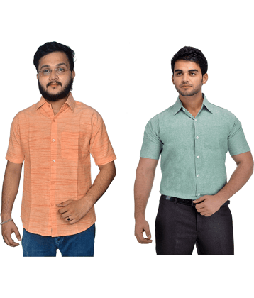 DESHBANDHU DBK Cotton Regular Fit Half Sleeves Men's Formal Shirt - Multi ( Pack of 2 )