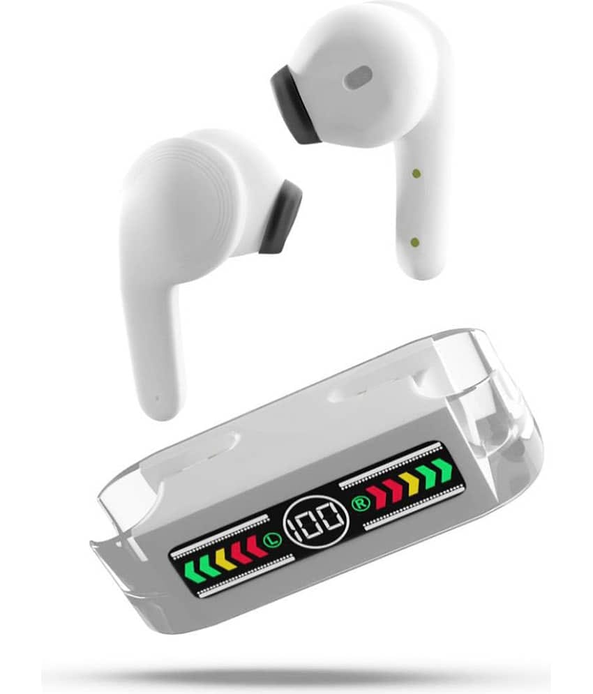 VERONIC Max Bluetooth True Wireless (TWS) In Ear 30 Hours Playback Powerfull bass,Fast charging IPX4(Splash & Sweat Proof) White