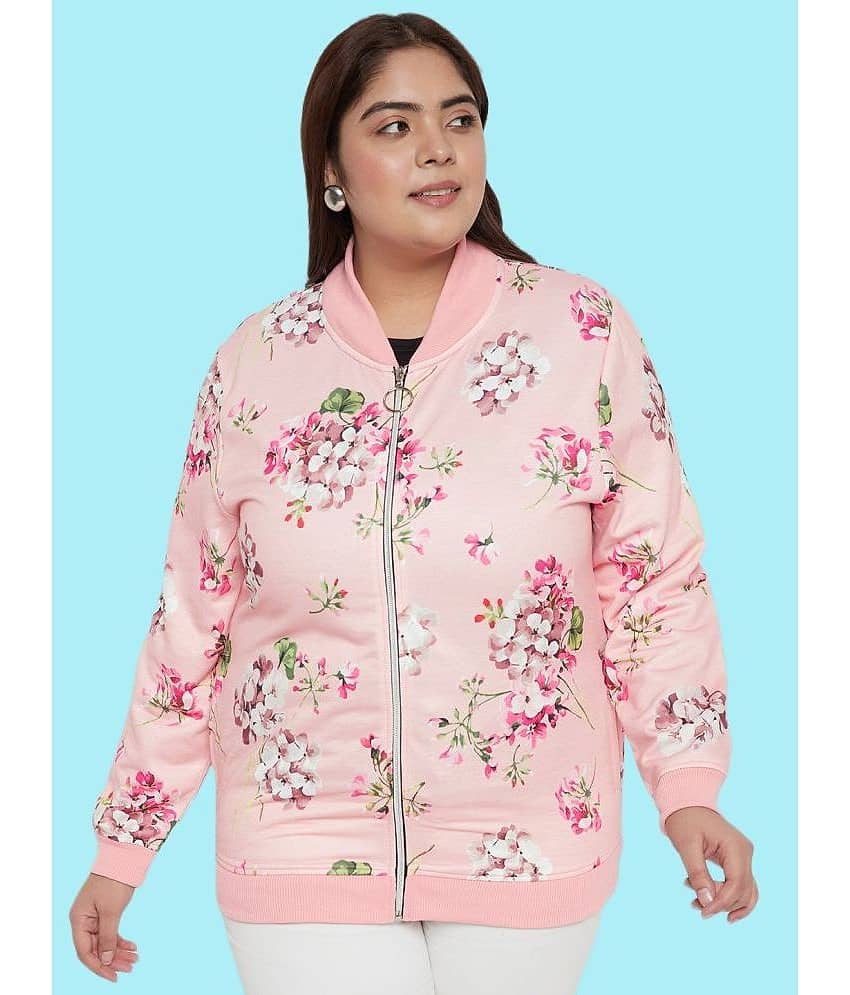 AUSTIVO Fleece Pink Zippered Sweatshirt