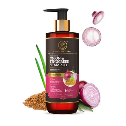 Khadi Natural Onion & Fenugreek Hair Cleanser- Paraben Free - 310ml Khadi Natural Onion & Fenugreek Hair Cleanser- Paraben Free - 310ml