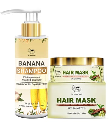 TNW - The Natural Wash Amla Hair Mask & Banana Shampoo For Shampoo 400 mL Pack of 2