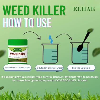 ELHAE Weed & Grass Control Granules � Outdoor Garden & Lawn Care Solution | 200 g Concentrate for Unwanted Plant Growth Management