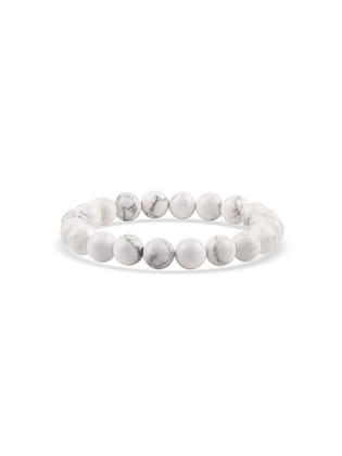 White Howlite Beads Bracelet
