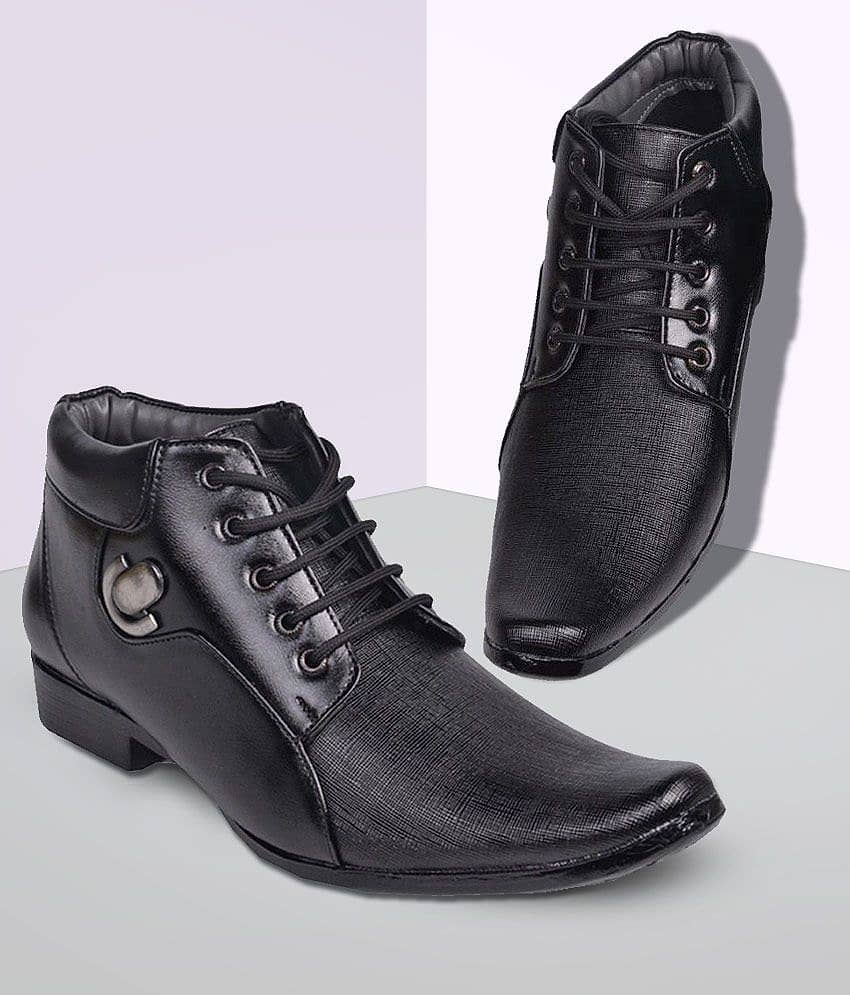 Aadi - Black Men's Derby Formal Shoes