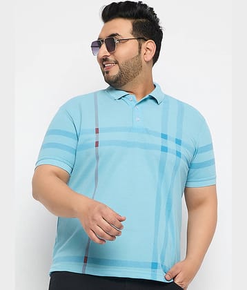 RELANE Pack of 1 Cotton Blend Regular Fit Striped Half Sleeves Men's Polo T Shirt ( Rust )