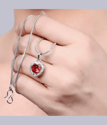 AKLINA Silver Pendant set ( Pack of 1 )