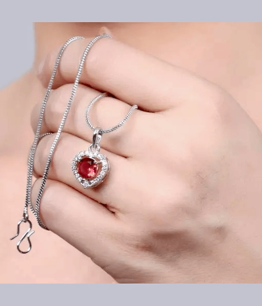 AKLINA Silver Pendant set ( Pack of 1 )