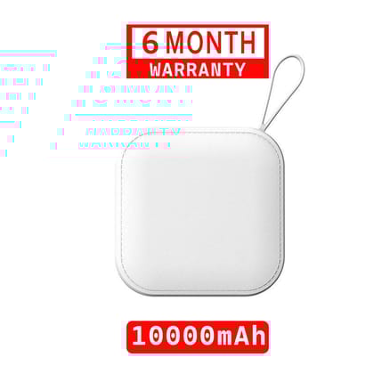TexoVera 10000 mAh Power Bank 18W with Lithium ion Battery White (MINI-POWER-BANK) (6 Months Brand Warranty)
