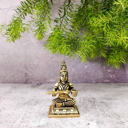 Brass Annapoorna Devi Idol - 3.4 inch Height | Divine Brass Annapoorna Devi Sculpture for Kitchen Blessings Brass Annapoorna Devi Idol - 3.4 inch Height | Divine Brass Annapoorna Devi Sculpture for Kitchen Blessings