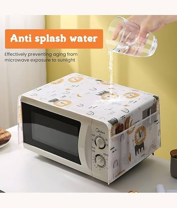 Purple Dust  Dust-Proof Microwave Oven Cover for Kitchen Décor 1pc