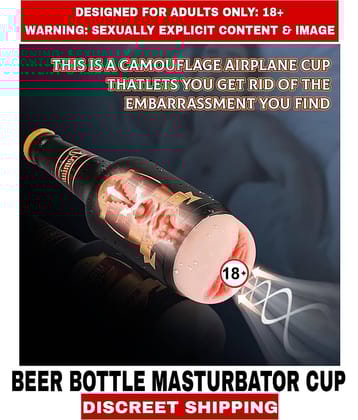 New Beer Bottle Cup Real Vagina Masturbator Silicon Male Sexy Masturbator Fleshtight Cup For Men