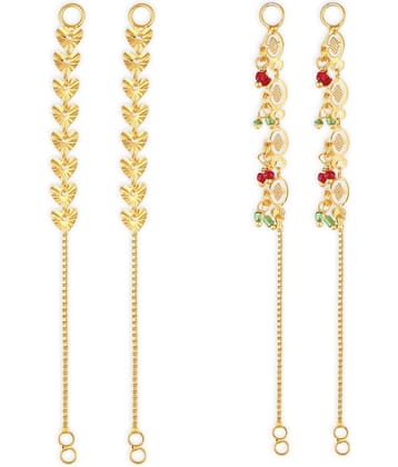 1gram gold Plated Kanchain Ear chain earcuff Ear to Ear Combo for Women & Girls