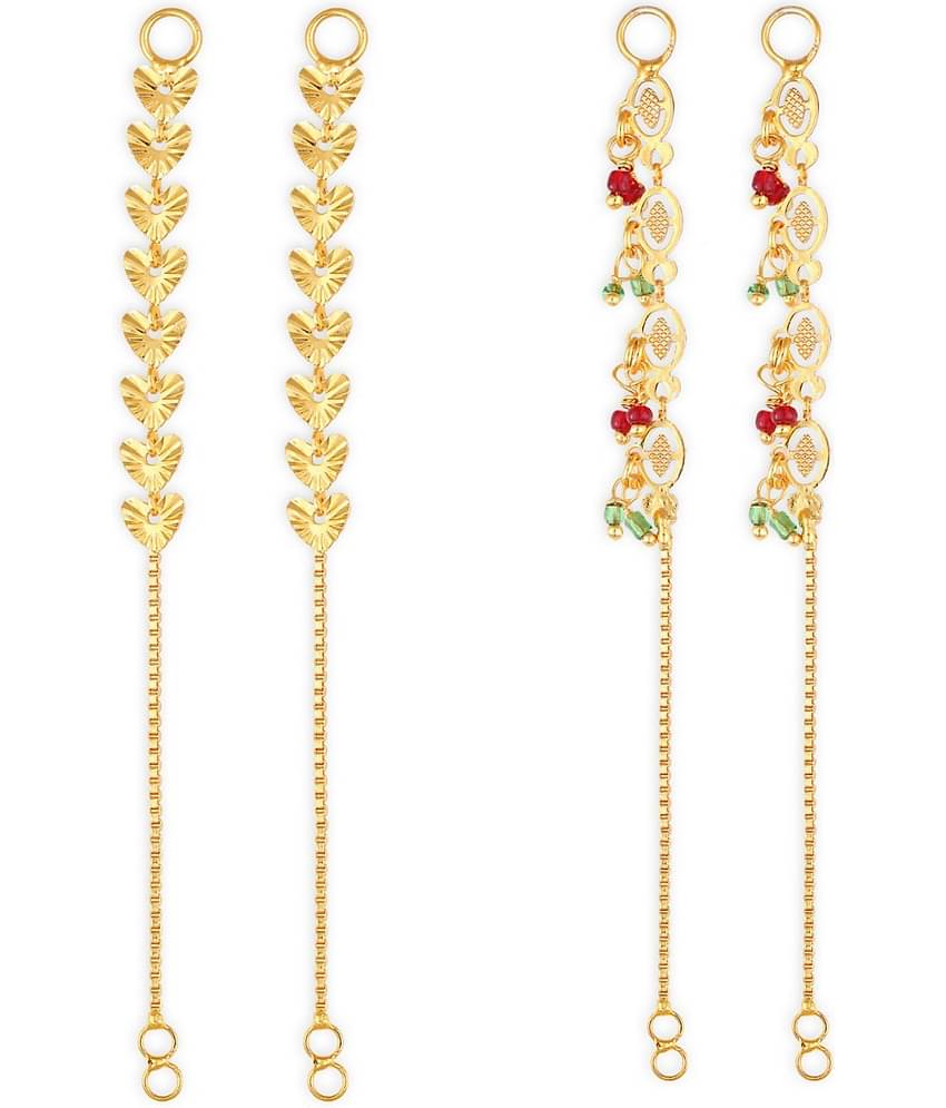 1gram gold Plated Kanchain Ear chain earcuff Ear to Ear Combo for Women & Girls