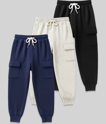 Kuchipoo Pack of 3 Boys Cotton Blend Trackpant ( Multicolor 12 )