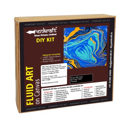 Fluid Art on Canvas DIY Kit by Penkraft