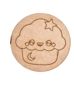 Dbeautify's Cute Cupcake DIY MDF Pre-Marked Base