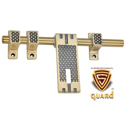 S-Guard Push to Close Latch (Aluminium, Stainless Steel) Finish-Gold Antique, Size -10 Inch Alodrop-Star
