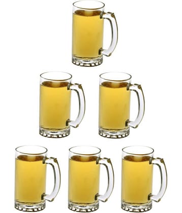 Afast Beer Mug Glasses Set,  500 ML - (Pack Of 6)
