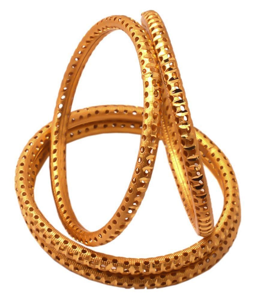 Jewar Mandi Golden Bangle Set - 2.6