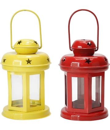 Arsalan Table Top and Hanging Iron Tea Light Holder - Pack of 2