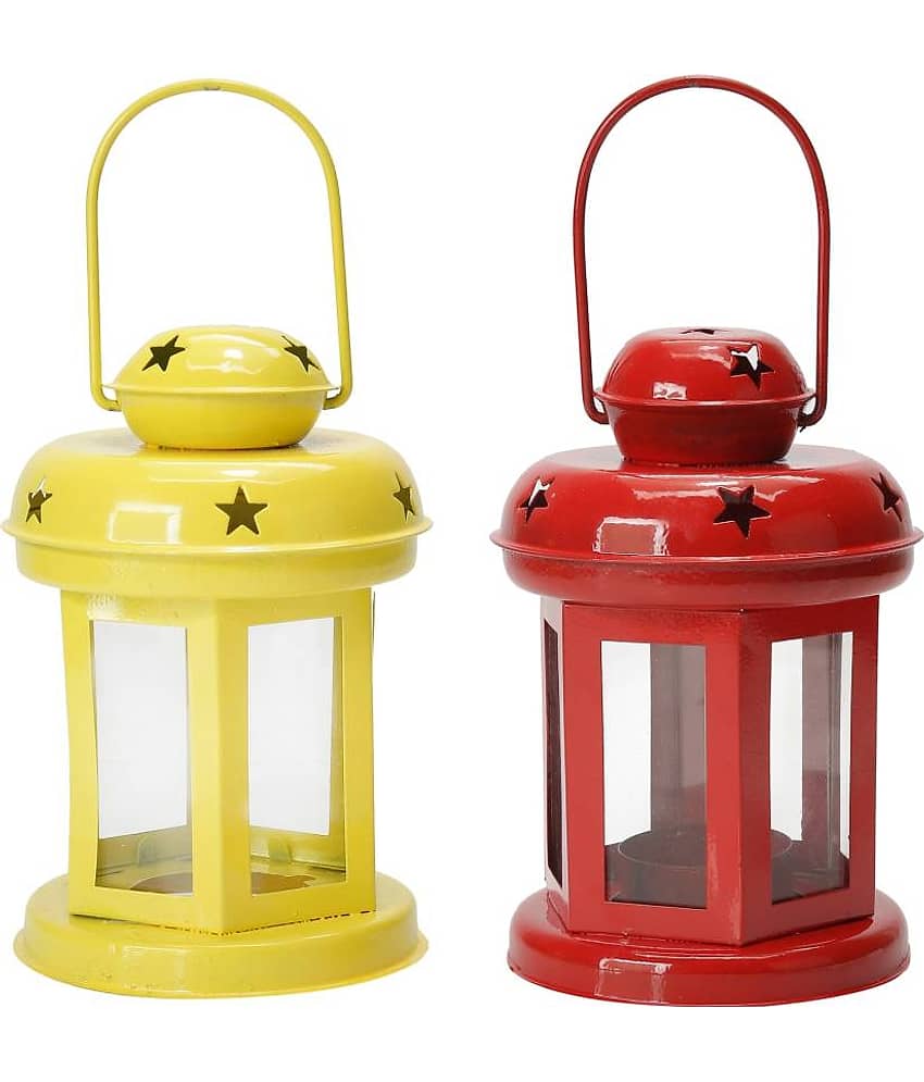 Arsalan Table Top and Hanging Iron Tea Light Holder - Pack of 2