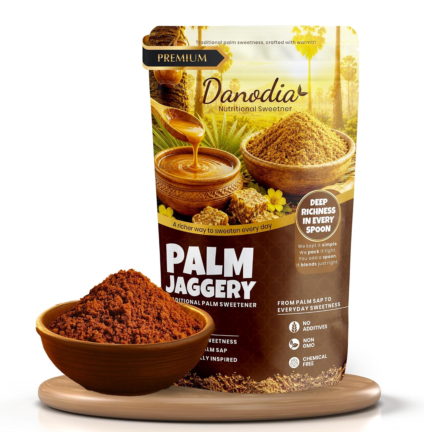 Danodia Foods Palm Jaggery Powder, 450 gm