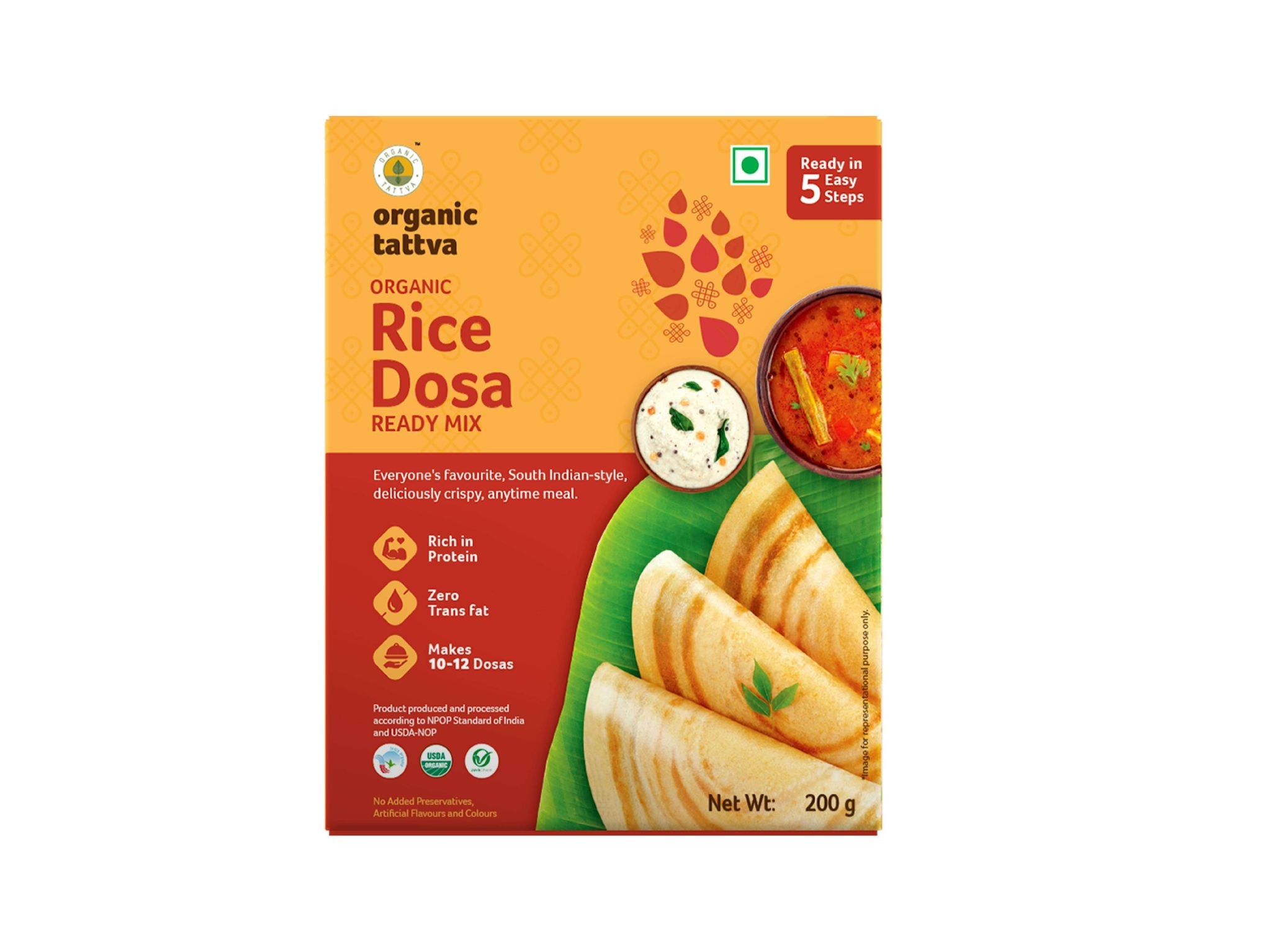 Organic Rice Dosa Ready Mix 200g