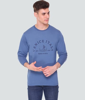 HVBK - Blue Cotton Blend Regular Fit Men's T-Shirt ( Pack of 1 )