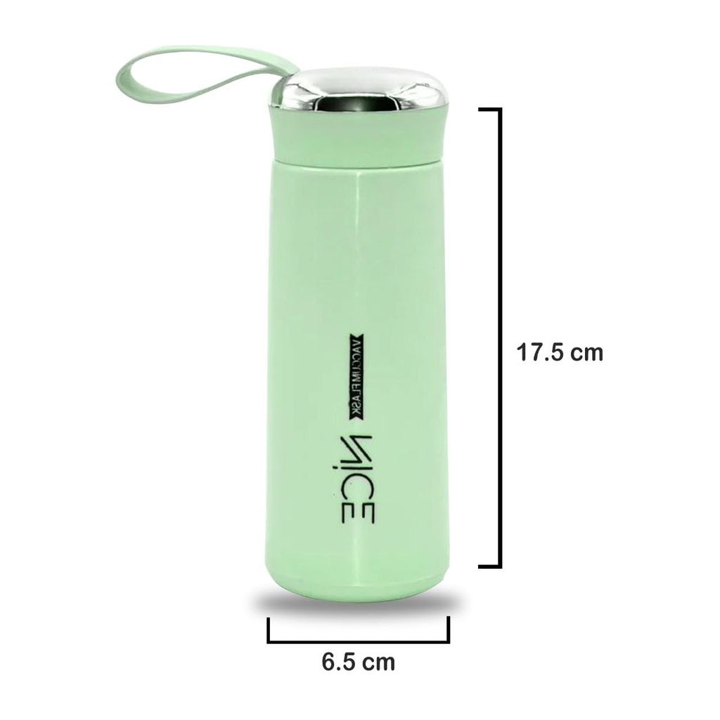NICE Vacuum Flask, 17oz Stainless Steel Water Bottle with Leakproof Lid, Double Wall Travel Mug for Hot and Cold Drinks, Mint Green