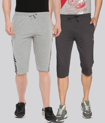 Dollar Athleisure - Multi Cotton Men's Three-Fourths ( Pack of 2 )